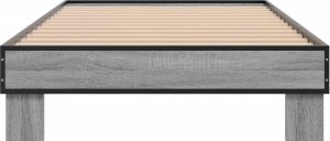 vidaXL Rama łóżka, szary dąb sonoma, 90x200cm, materiał drewnopochodny 4