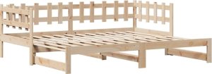 vidaXL Łóżko dzienne rozsuwane, szuflady, 90x200 cm, sosnowe 4