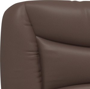 vidaXL Łóżko z materacem, brązowe, 90x200 cm, sztuczna skóra 6