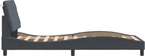 vidaXL Rama łóżka z LED, ciemnoszara, 90x200 cm, aksamitna 7