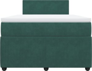 vidaXL Łóżko kontynentalne z materacem, ciemnozielone, 120x190 cm 6