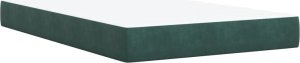 vidaXL Łóżko kontynentalne z materacem, ciemnozielone, 120x190 cm 10