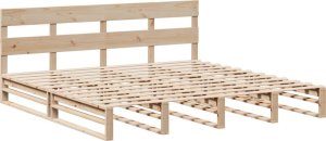vidaXL Rama łóżka bez materaca, 200x200 cm, lite drewno sosnowe 3