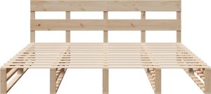 vidaXL Rama łóżka bez materaca, 200x200 cm, lite drewno sosnowe 6