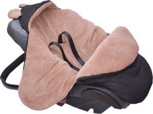 Culbags ŚPIWOREK MYSZKA NOSIDŁO FOTELIK WÓZEK ORTALION CZARNY MINKY KARMEL 2