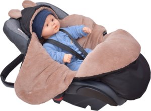 Culbags ŚPIWOREK MYSZKA NOSIDŁO FOTELIK WÓZEK ORTALION CZARNY MINKY KARMEL 3