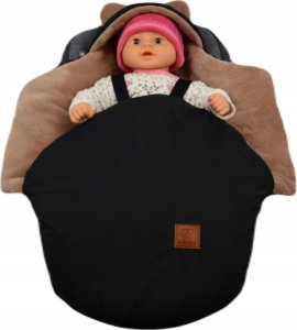 Culbags ŚPIWOREK MYSZKA NOSIDŁO FOTELIK WÓZEK ORTALION CZARNY MINKY KARMEL 4