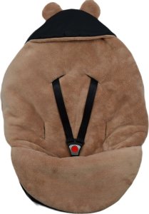 Culbags ŚPIWOREK MYSZKA NOSIDŁO FOTELIK WÓZEK ORTALION CZARNY MINKY KARMEL 7