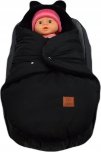 Culbags Śpiworek Myszka nosidło fotelik wózek ortalion czarny minky czarny 6