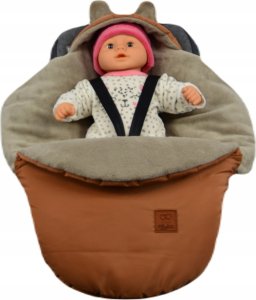 Culbags ŚPIWOREK MYSZKA NOSIDŁO FOTELIK WÓZEK ORTALION CYNAMON MINKY LATTE 4