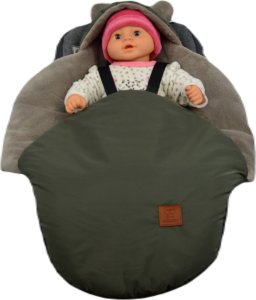 Culbags ŚPIWOREK MYSZKA NOSIDŁO FOTELIK WÓZEK ORTALION KHAKI MINKY LATTE 3