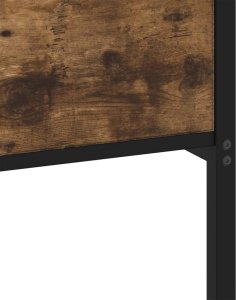 vidaXL Metalowa rama łóżka, bez materaca, przydymiony dąb, 80x200 cm 8