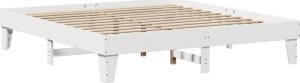 vidaXL Łóżko bez materaca, białe, 200x200 cm, lite drewno sosnowe 3