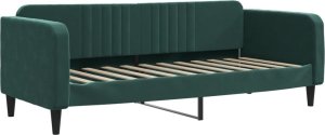 vidaXL Sofa z materacem do spania, ciemnozielona, 80x200 cm, aksamit 3