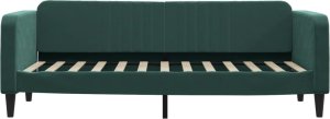 vidaXL Sofa z materacem do spania, ciemnozielona, 80x200 cm, aksamit 4