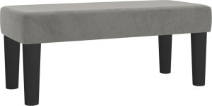 vidaXL Łóżko kontynentalne z materacem, jasnoszare, 120x190cm, aksamit 8