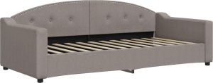 vidaXL Sofa z materacem do spania, kolor taupe, 90x200 cm, tkanina 3