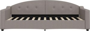 vidaXL Sofa z materacem do spania, kolor taupe, 90x200 cm, tkanina 4