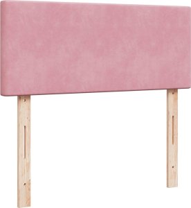 vidaXL Łóżko kontynentalne z materacem, różowe, 120x190 cm, aksamit 10