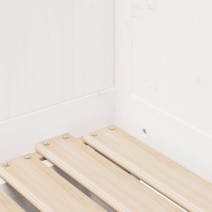 vidaXL Łóżko dzienne rozsuwane, szuflady, białe, 90x190 cm, sosnowe 9