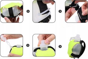 Hydrate Heroes Mini Bidon Na Wodę Na Rękę Nadgarstek Do Biegania Sportowy Fitness 200Ml 8