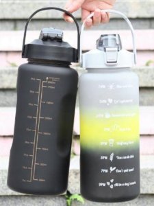 Hydrate Heroes Butelka Na Wodę Bidon Z Miarką Ze Słomką Przypomnieniem Siłownia Fitness 2L 9