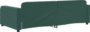 vidaXL Sofa z funkcją spania, ciemnozielona, 90x200 cm, aksamitna 5