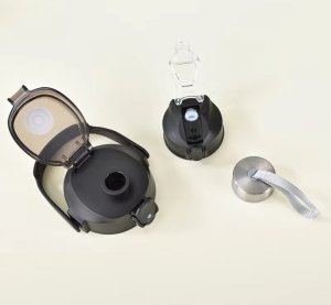 Hydrate Heroes Butelka Na Wodę Bidon Z Miarką Ze Słomką Przypomnienie Siłownia Zestaw 3Szt 11