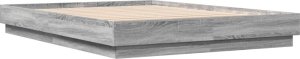 vidaXL Rama łóżka, szary dąb sonoma, 150x200cm materiał drewnopochodny 6