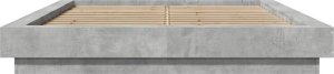 vidaXL Rama łóżka, szarość betonu, 140x200 cm, materiał drewnopochodny 4