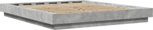 vidaXL Rama łóżka, szarość betonu, 160x200 cm, materiał drewnopochodny 6
