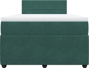 vidaXL Łóżko kontynentalne z materacem, ciemnozielone, 120x190 cm 4