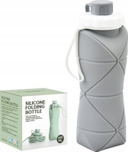 Butelka Na Wodę Bidon Składany Sportowy Silikonowy Podróżny 600Ml Szary 2
