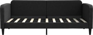 vidaXL Sofa z funkcją spania, czarna, 90x190 cm, obita tkaniną 3