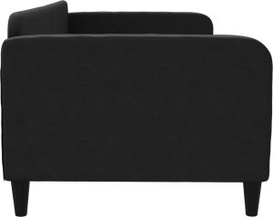 vidaXL Sofa z funkcją spania, czarna, 90x190 cm, obita tkaniną 4