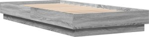 vidaXL Rama łóżka, szary dąb sonoma, 100x200cm materiał drewnopochodny 3