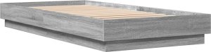 vidaXL Rama łóżka, szary dąb sonoma, 100x200cm materiał drewnopochodny 6