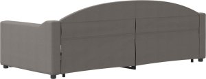 vidaXL Sofa rozsuwana z szufladami, taupe, 90x200 cm, tkanina 5