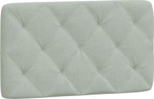 vidaXL Rama łóżka z LED, jasnoszara, 90x200 cm, aksamitna 9