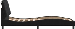 vidaXL Rama łóżka z LED, czarna, 90x200 cm, aksamitna 7