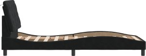 vidaXL Rama łóżka z oświetleniem LED, czarna, 90x190 cm, aksamitna 7