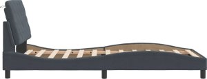 vidaXL Rama łóżka z LED, ciemnoszara, 100x200 cm, aksamitna 7