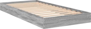 vidaXL Rama łóżka, szary dąb sonoma, 75x190cm, materiał drewnopochodny 2