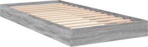 vidaXL Rama łóżka, szary dąb sonoma, 75x190cm, materiał drewnopochodny 3