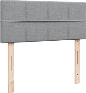 vidaXL Łóżko kontynentalne z materacem, jasnoszare, 120x190 cm tkanina 12