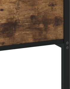 vidaXL Metalowa rama łóżka, bez materaca, przydymiony dąb, 90x200 cm 8
