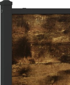 vidaXL Metalowa rama łóżka, bez materaca, przydymiony dąb, 100x200 cm 9