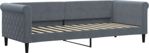 vidaXL Sofa z materacem do spania, ciemnoszara, 80x200 cm, aksamit 3