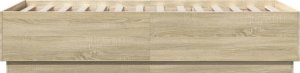 vidaXL Rama łóżka, dąb sonoma, 75x190 cm, materiał drewnopochodny 5