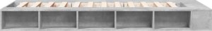 vidaXL Rama łóżka, szarość betonu, 100x200 cm, materiał drewnopochodny 5